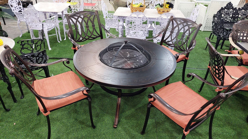 Bradley 4-Seater Round BBQ Table Set