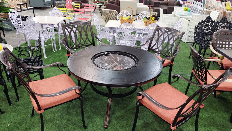 Bradley 4-Seater Round BBQ Table Set