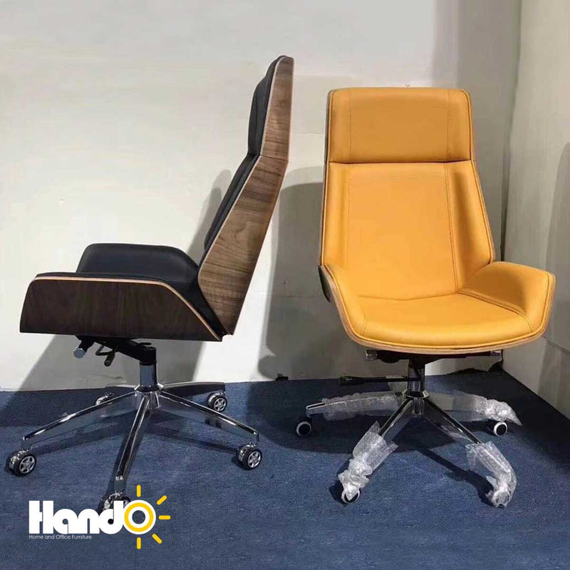 Gavin High Back Executive Chair (Wood)