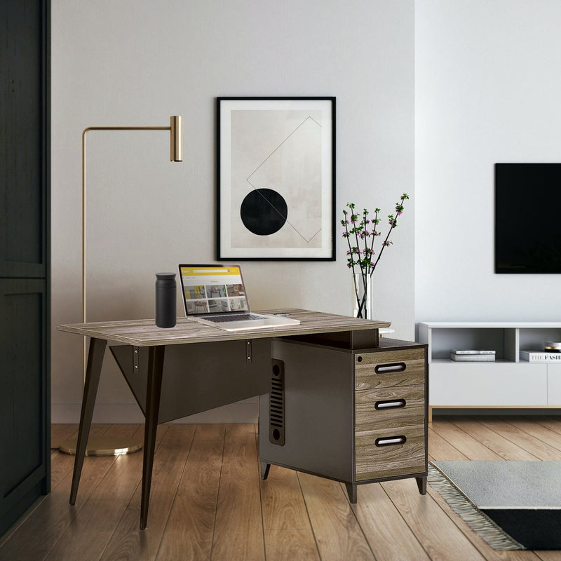 G Series Standard Desk with Cabinet